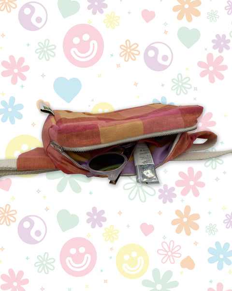 Pink & Orange Big Check Bumbag