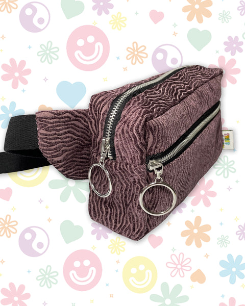 Plum Berry Zebra Print Jungle Jaunt Bumbag - Made to Order