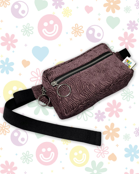 Plum Berry Zebra Print Jungle Jaunt Bumbag - Made to Order