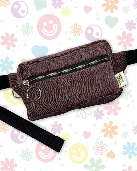 Plum Berry Zebra Print Jungle Jaunt Bumbag - Made to Order