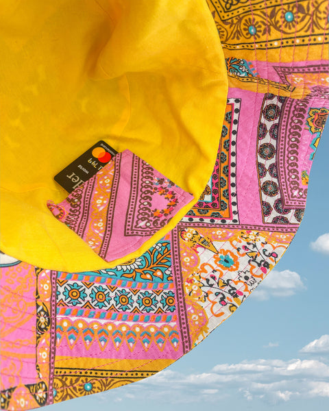Pink Paisley Retro Bucket Hat