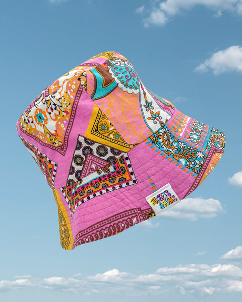 Pink Paisley Retro Bucket Hat