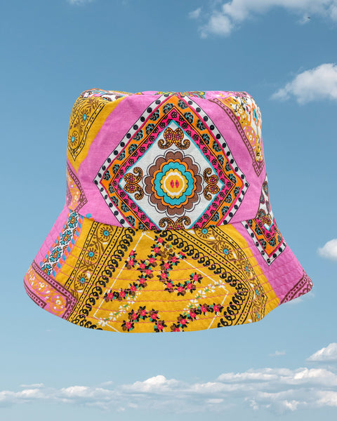 Pink Paisley Retro Bucket Hat
