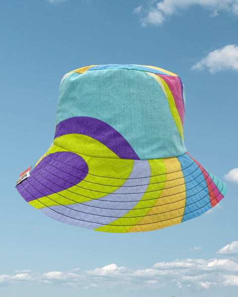 Rainbow swirl bucket hat