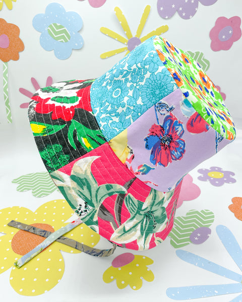 Fantastic floral bucket hat - every panel is a different floral fabric