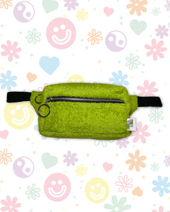 Lime Green Dopamine Upcycled Towelling Bumbag