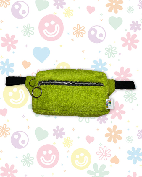 Lime Green Dopamine Upcycled Towelling Bumbag