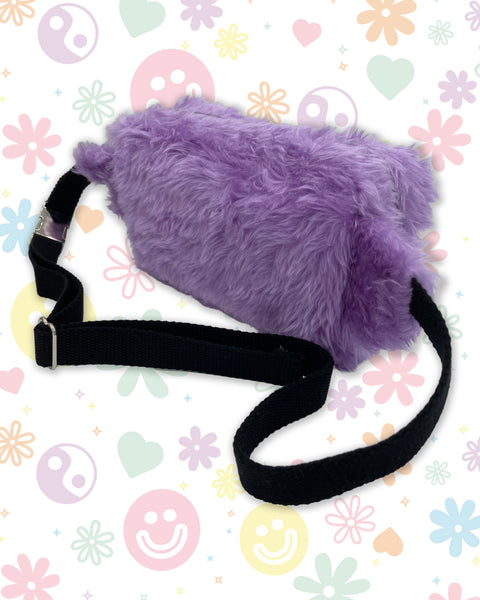 Lilac Fluffy Faux Fur Bumbag