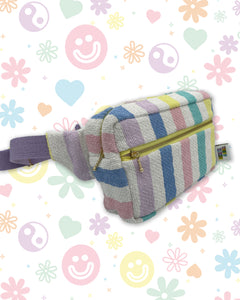 Nostalgic Pastel Stripe Towelling Bumbag