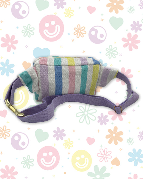 Nostalgic Pastel Stripe Towelling Bumbag