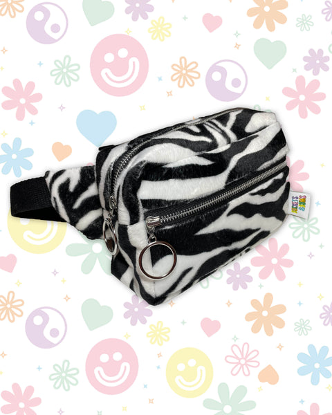 Wild Stripes Zebra Print Faux Fur Adventure Bumbag