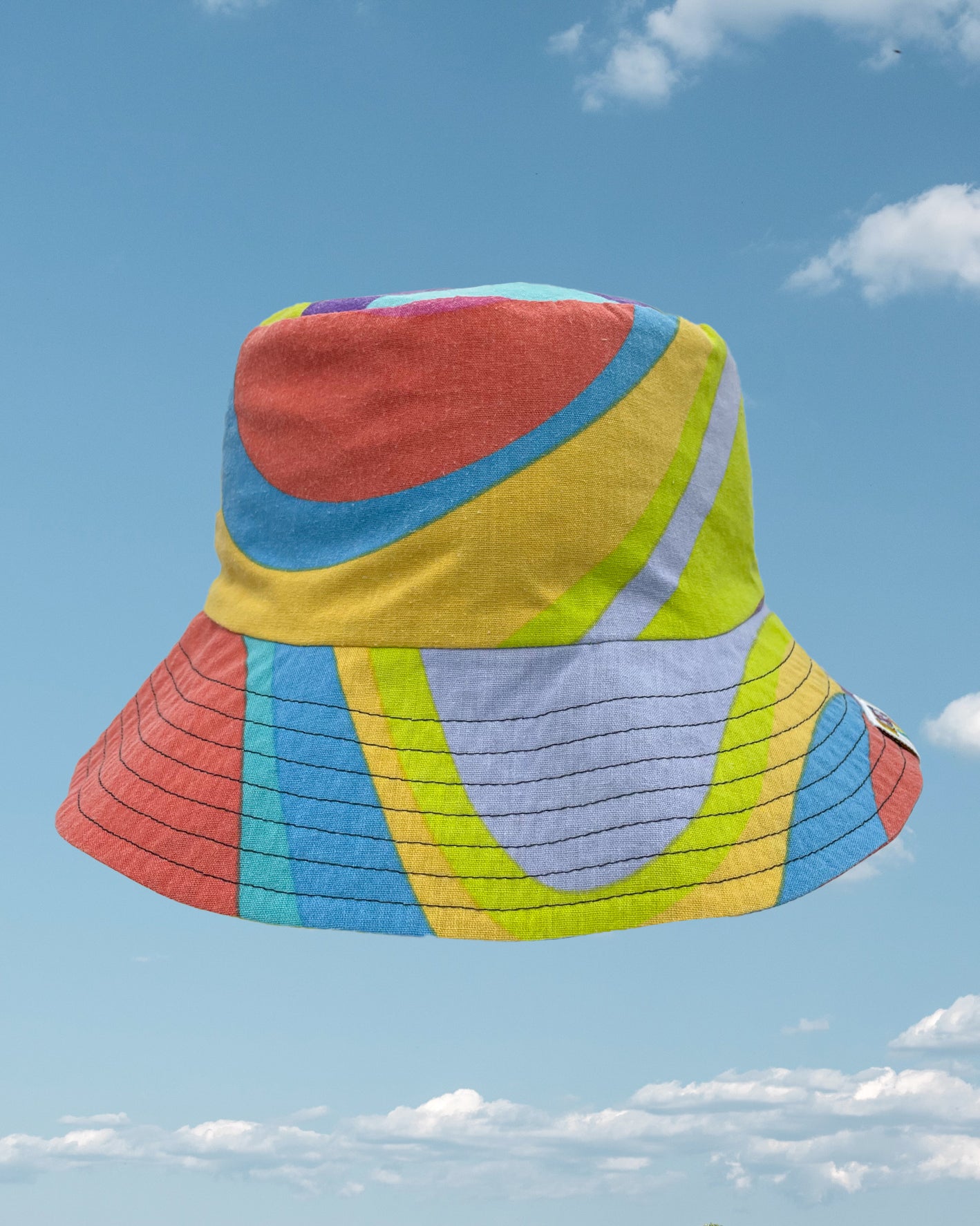 Rainbow swirl bucket hat